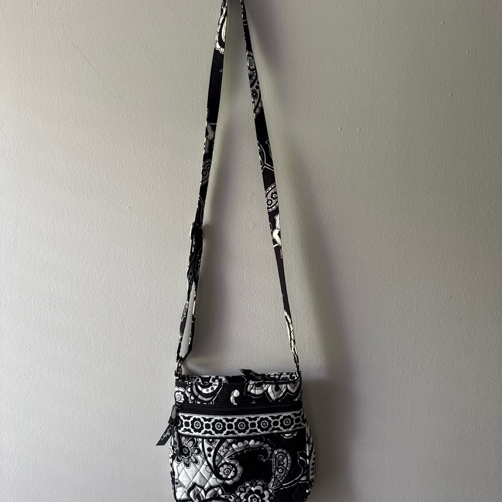 Vera Bradley Paisley Crossbody Purse Black - Picture 5 of 7